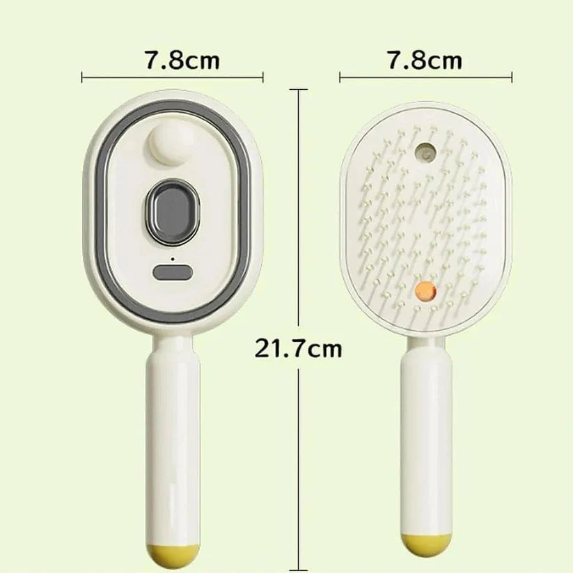 Rechargeable Hair Straightener Brush with Detangling Comb