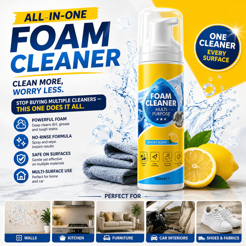 Multifunctional Foam Cleaner Premium for Kitchen, Furniture, Car & Walls