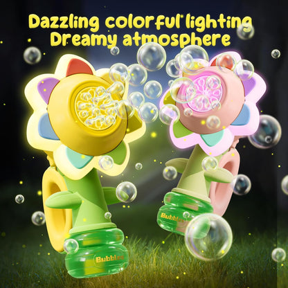 LED Flower Bubble Blaster for Kids