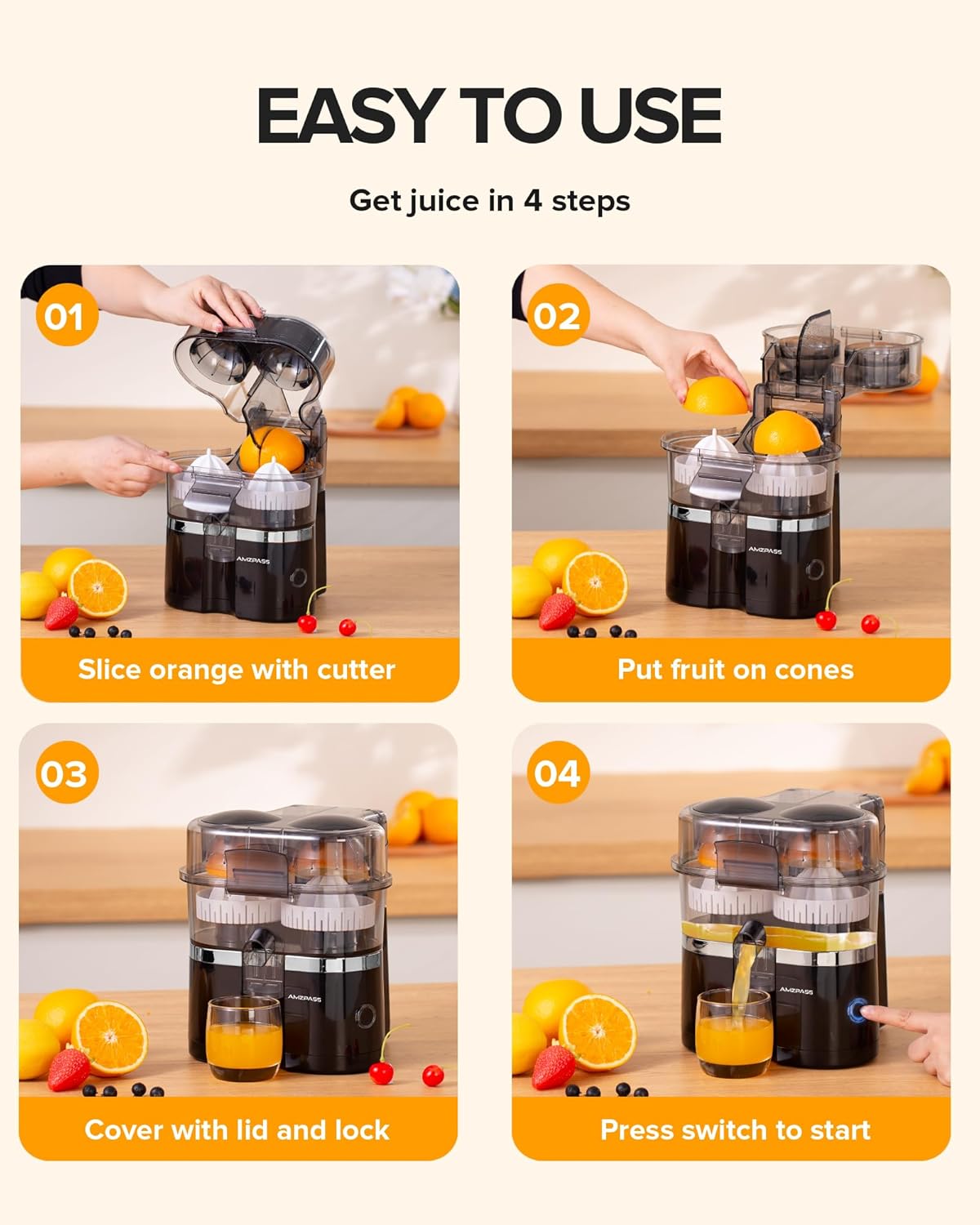 Automatic Dual-Head Citrus Juicer Machine