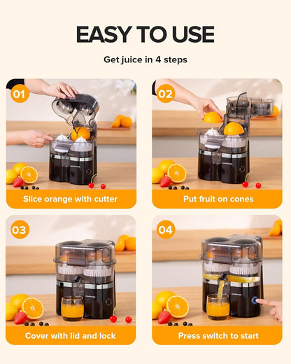 Automatic Dual-Head Citrus Juicer Machine