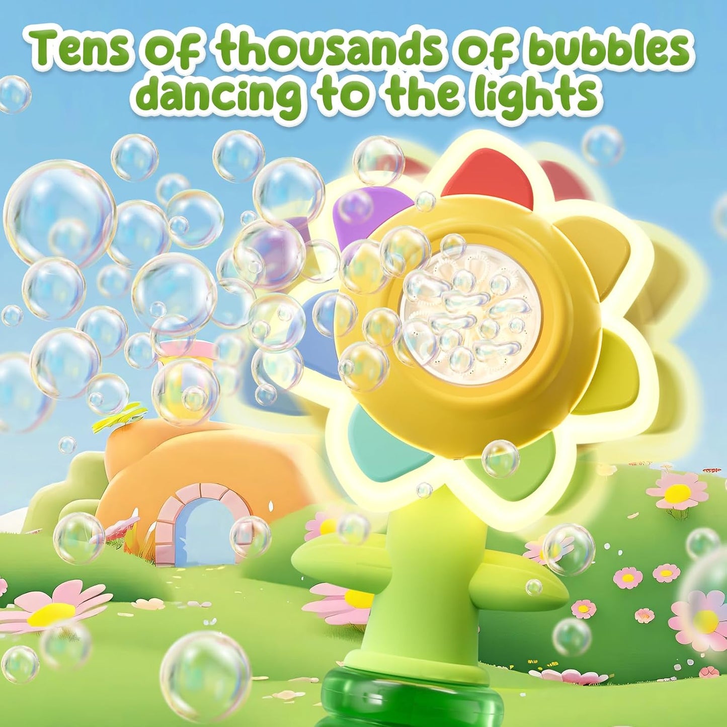 LED Flower Bubble Blaster for Kids