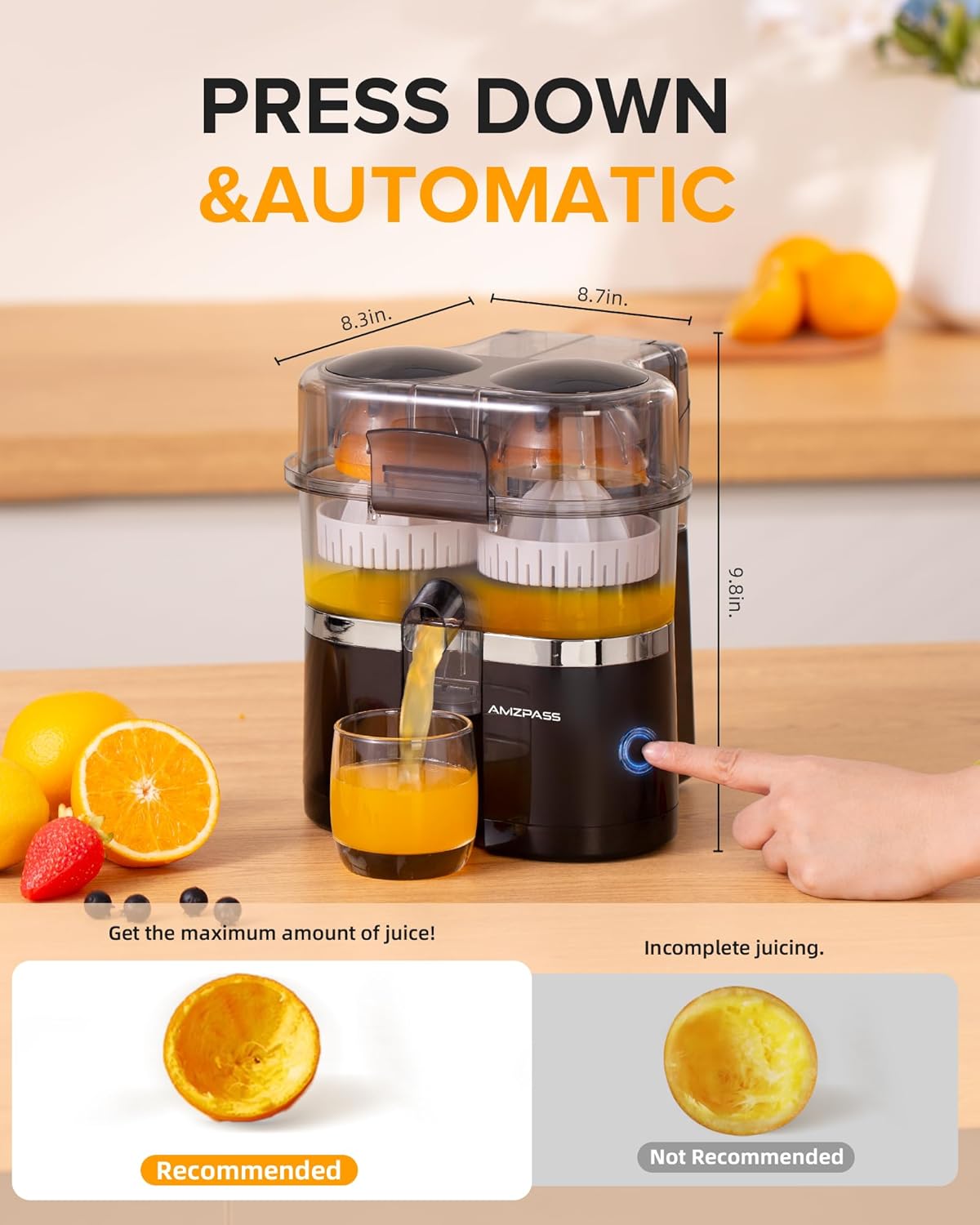 Automatic Dual-Head Citrus Juicer Machine
