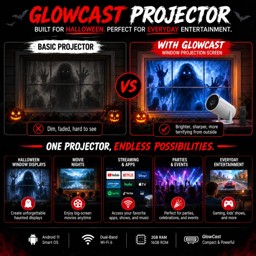 GlowCast™ Halloween Window Projector