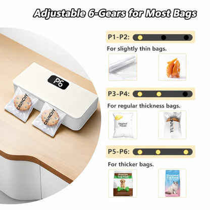 Mini USB Rechargeable Snack Bag Sealer with LED Display